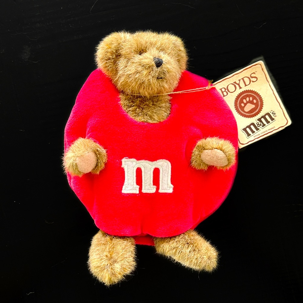 Boyd’s Bear Red M&M Plush 7” Peeker Bear